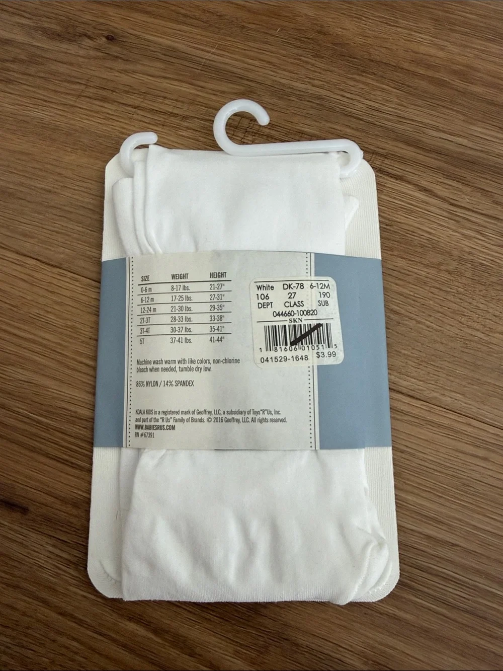 Kohl's White Baby Tights - Koala Kids